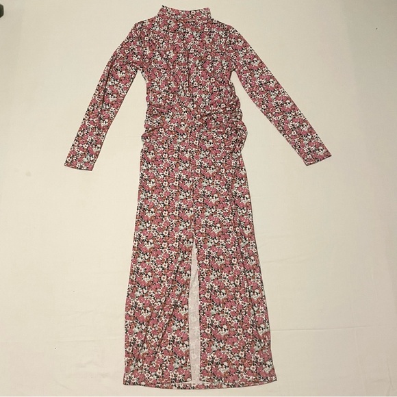 Zara Floral Long Sleeve Dress with Cut Outs Size Large - Picture 11 of 16